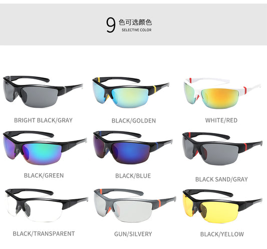 XSY-8222 Cycling Glasses Sports Sunglasses, UV400 Protection Running Fishing Driving Baseball Glasses