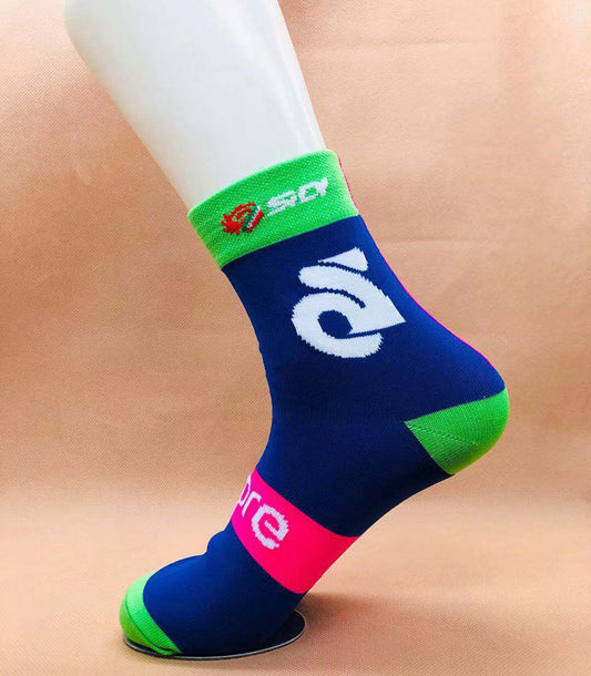 Lampre Cycling Socks 120 Blue Color