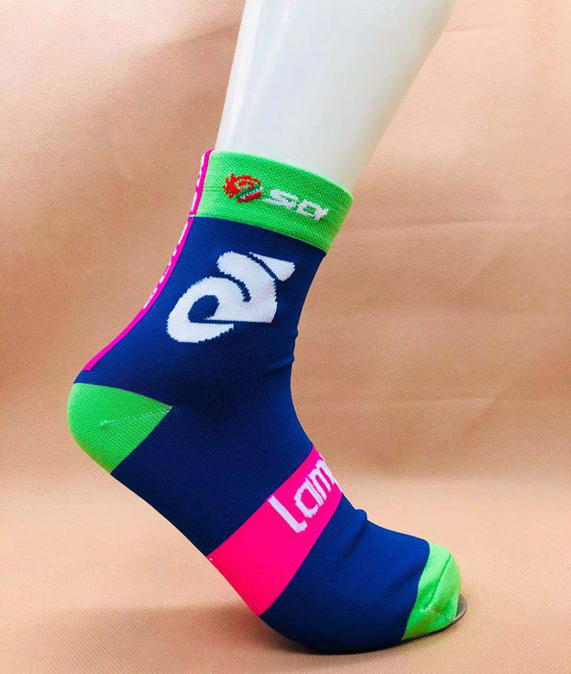 Lampre Cycling Socks 120 Blue Color