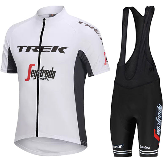 Men's Breathable Short Sleeve Cycling Jersey (Bib) Shorts Trek-1200