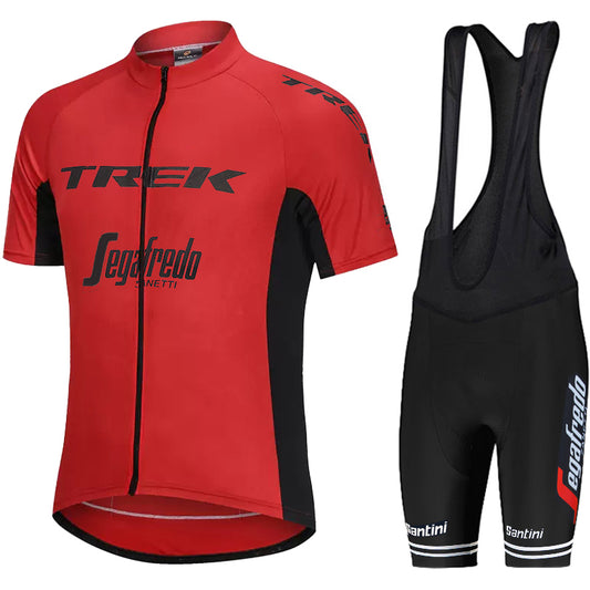 Men's Breathable Short Sleeve Cycling Jersey (Bib) Shorts Trek-1202