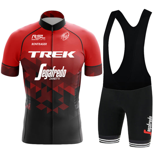 Men's Breathable Short Sleeve Cycling Jersey (Bib) Shorts Trek-1207