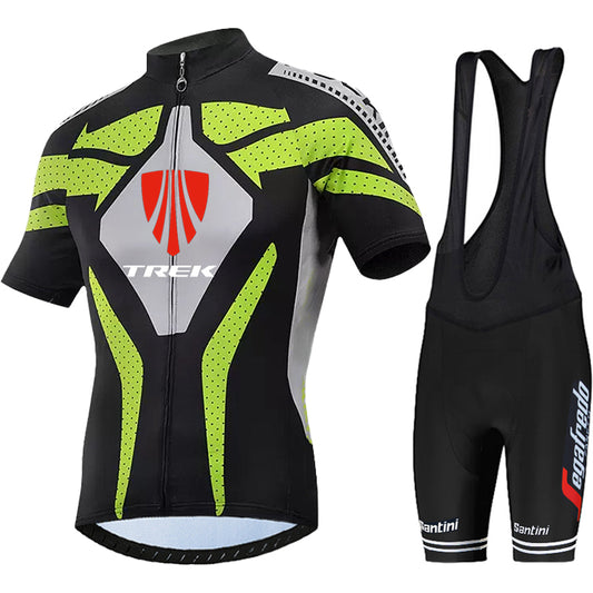 Men's Breathable Short Sleeve Cycling Jersey (Bib) Shorts Trek-1217
