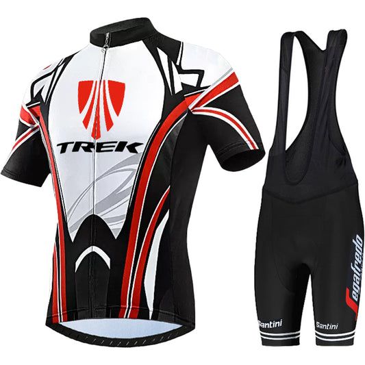 Men's Breathable Short Sleeve Cycling Jersey (Bib) Shorts Trek-1219
