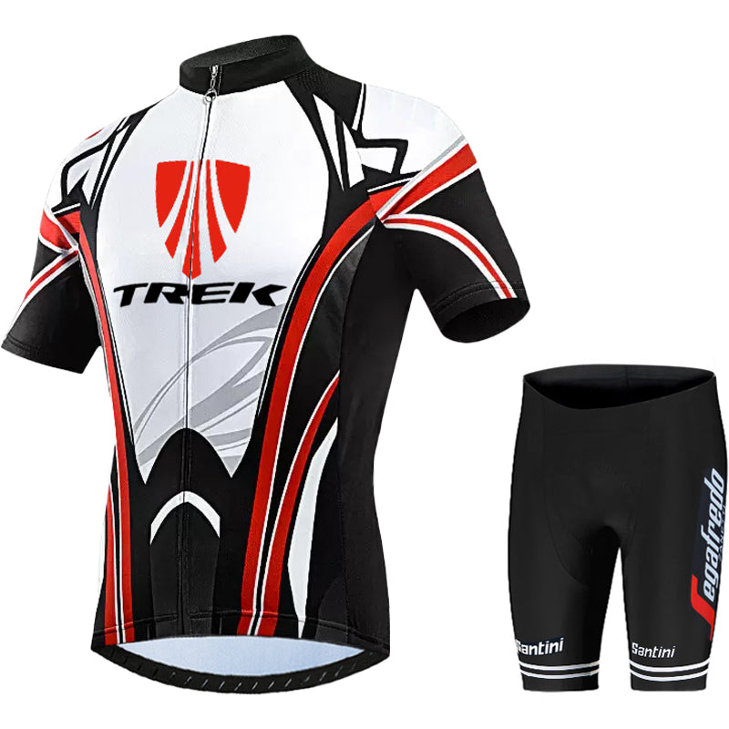 Men's Breathable Short Sleeve Cycling Jersey (Bib) Shorts Trek-1219