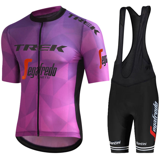 Men's Breathable Short Sleeve Cycling Jersey (Bib) Shorts Trek-1236