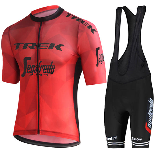 Men's Breathable Short Sleeve Cycling Jersey (Bib) Shorts Trek-1237