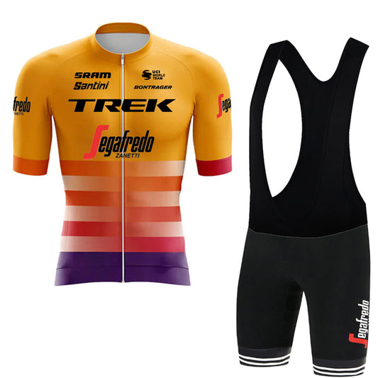 Men's Breathable Short Sleeve Cycling Jersey (Bib) Shorts Trek-1240