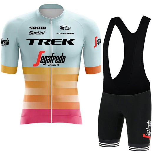 Men's Breathable Short Sleeve Cycling Jersey (Bib) Shorts Trek-1243