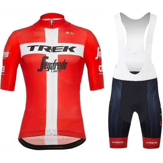 Men's Breathable Short Sleeve Cycling Jersey (Bib) Shorts Trek-1277