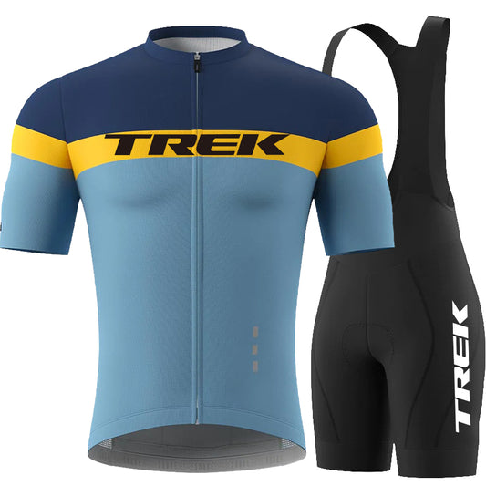 Men's Breathable Short Sleeve Cycling Jersey (Bib) Shorts Trek-1286