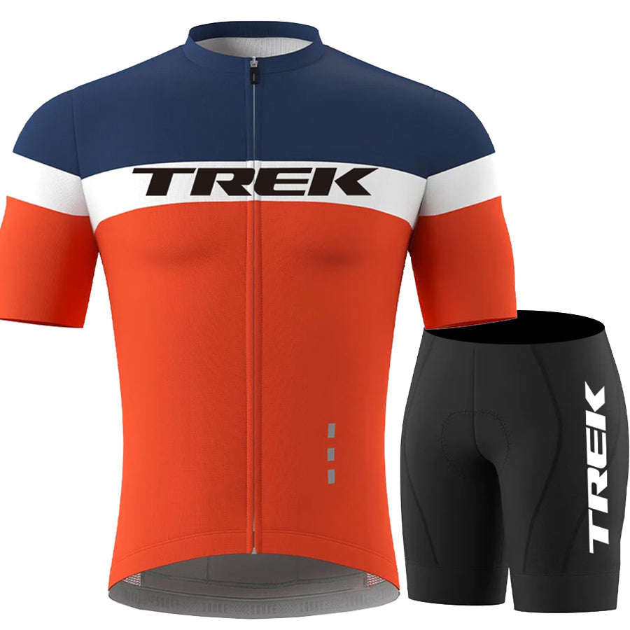 Men's Breathable Short Sleeve Cycling Jersey (Bib) Shorts Trek-1287