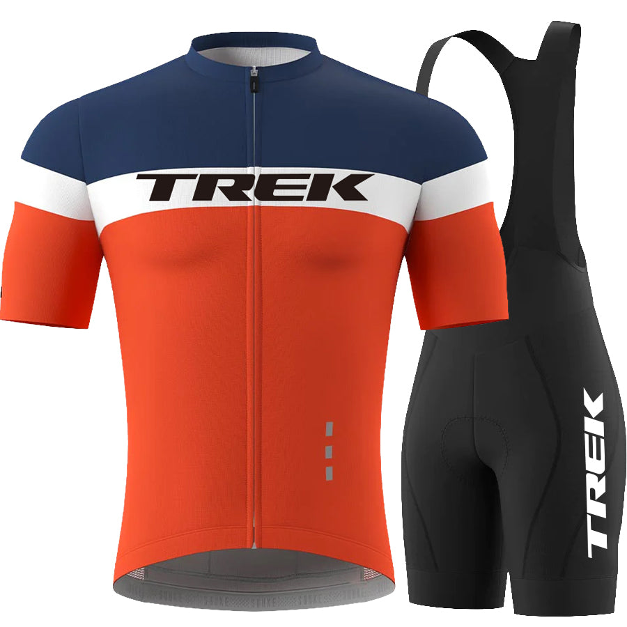 Men's Breathable Short Sleeve Cycling Jersey (Bib) Shorts Trek-1287