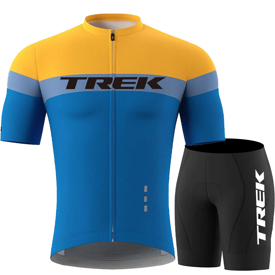 Men's Breathable Short Sleeve Cycling Jersey (Bib) Shorts Trek-1288