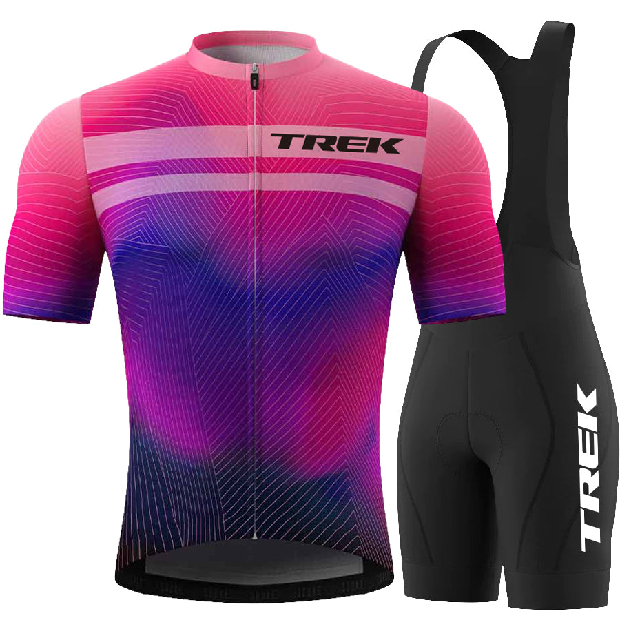 Men's Breathable Short Sleeve Cycling Jersey (Bib) Shorts Trek-1289