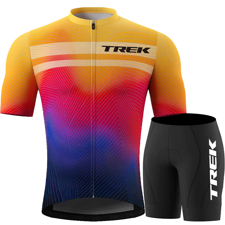 Men's Breathable Short Sleeve Cycling Jersey (Bib) Shorts Trek-1290