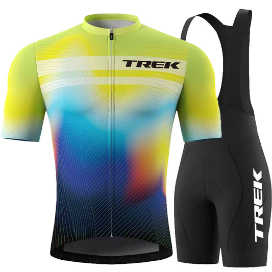 Men's Breathable Short Sleeve Cycling Jersey (Bib) Shorts Trek-1291