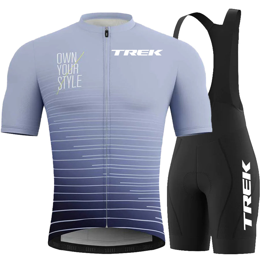 Men's Breathable Short Sleeve Cycling Jersey (Bib) Shorts Trek-1293