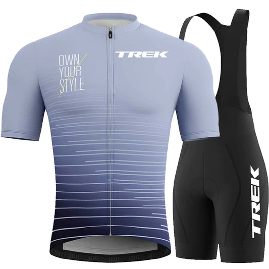 Men's Breathable Short Sleeve Cycling Jersey (Bib) Shorts Trek-1293
