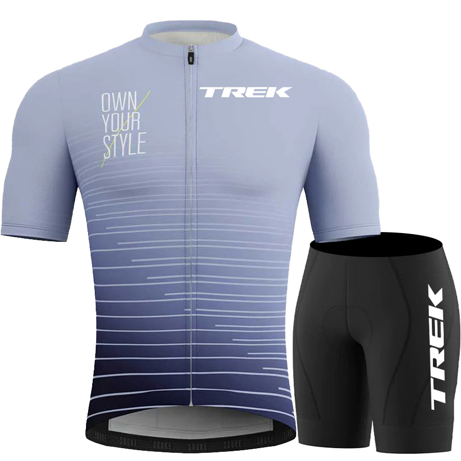 Men's Breathable Short Sleeve Cycling Jersey (Bib) Shorts Trek-1293