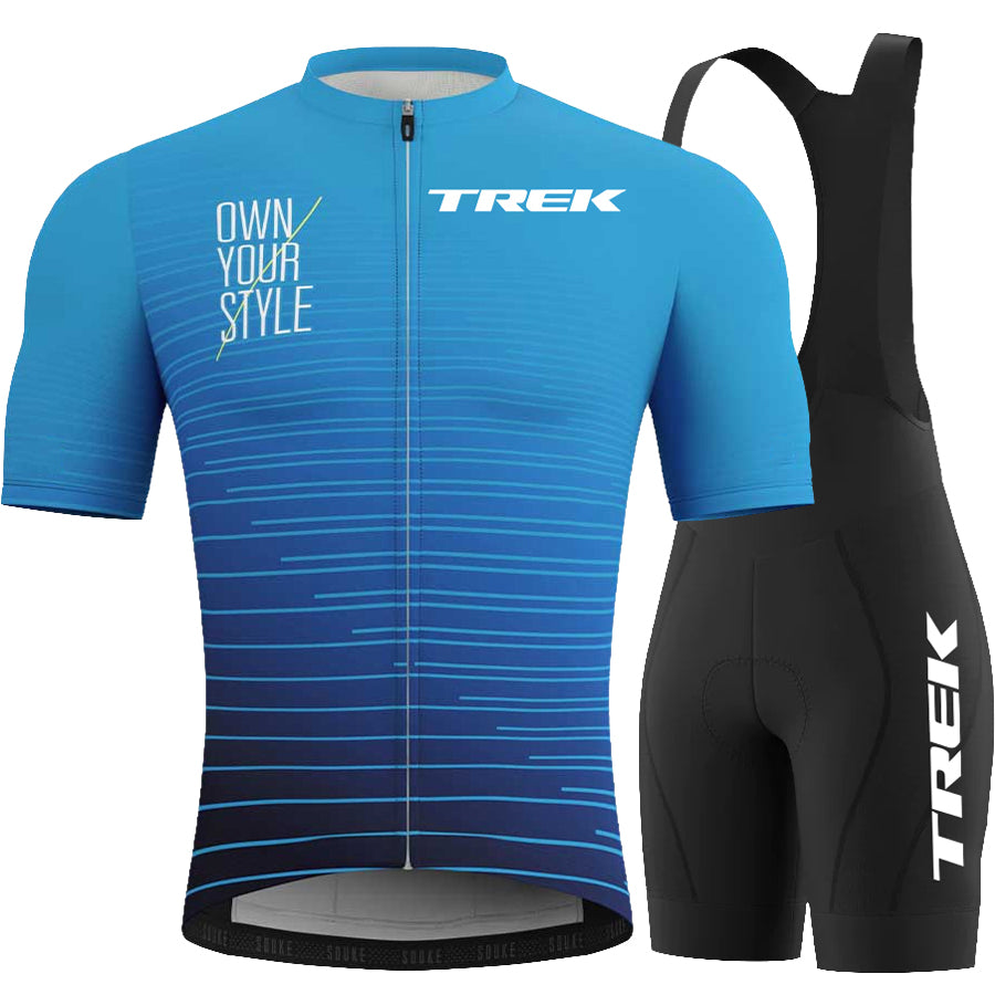 Men's Breathable Short Sleeve Cycling Jersey (Bib) Shorts Trek-1294