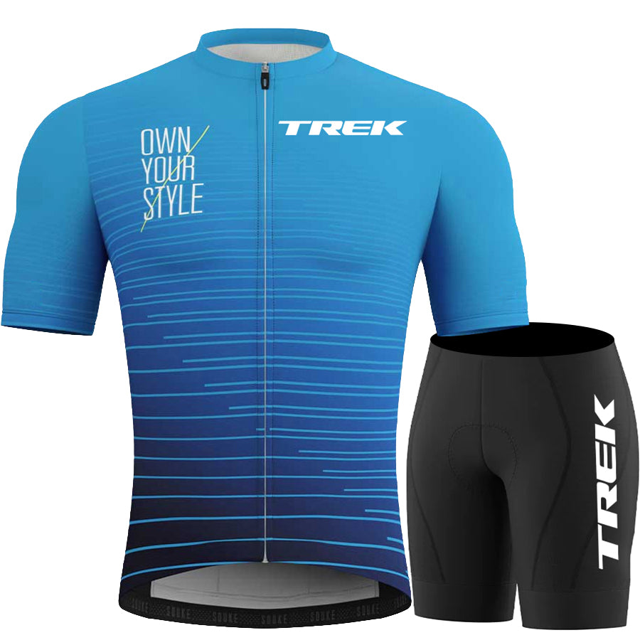 Men's Breathable Short Sleeve Cycling Jersey (Bib) Shorts Trek-1294