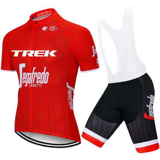 Men's Breathable Short Sleeve Cycling Jersey (Bib) Shorts Trek-1298