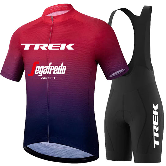 Men's Breathable Short Sleeve Cycling Jersey (Bib) Shorts Trek-1307