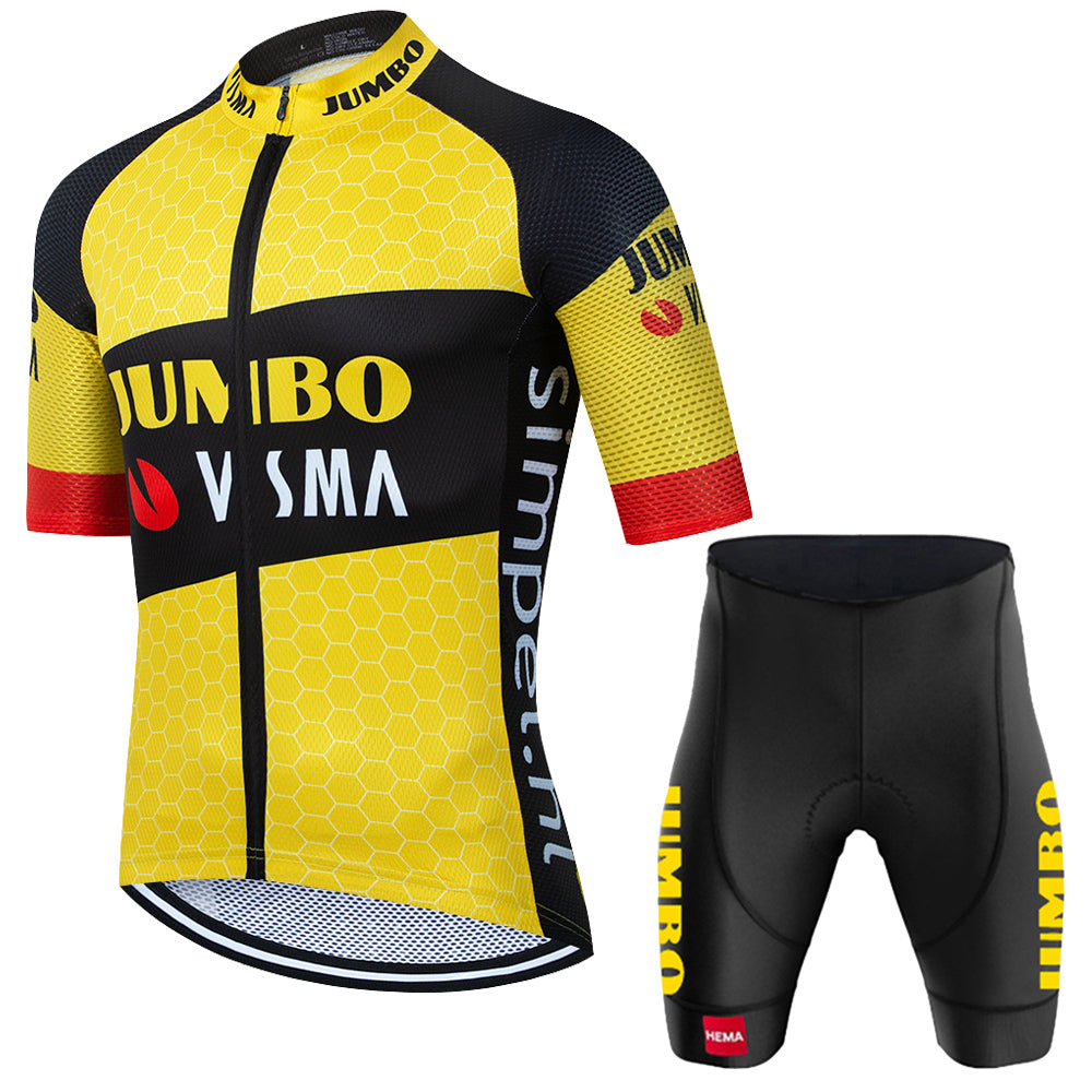 Men's Breathable Short Sleeve Cycling Jersey (Bib) Shorts Jumbo-1311