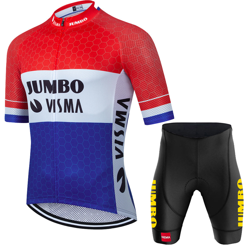 Men's Breathable Short Sleeve Cycling Jersey (Bib) Shorts Jumbo-1314