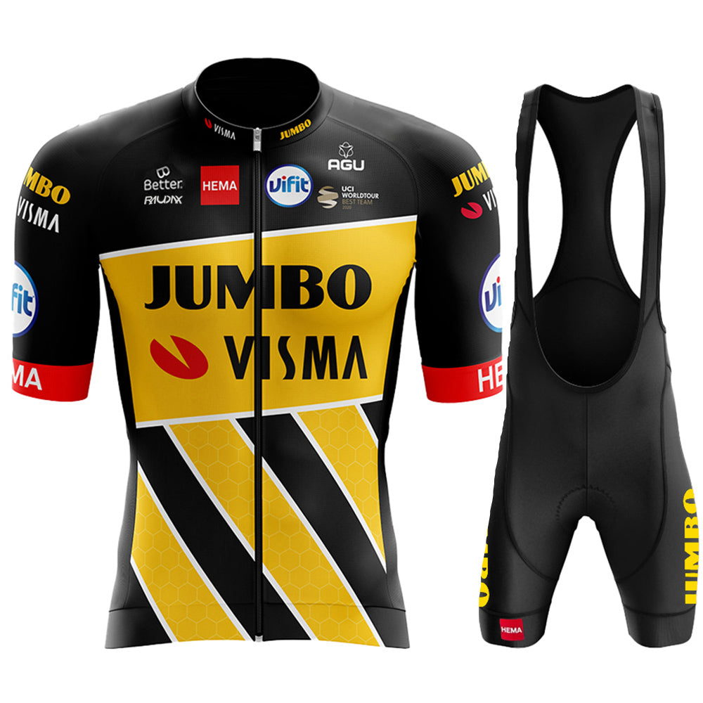 Men's Breathable Short Sleeve Cycling Jersey (Bib) Shorts Jumbo-1315