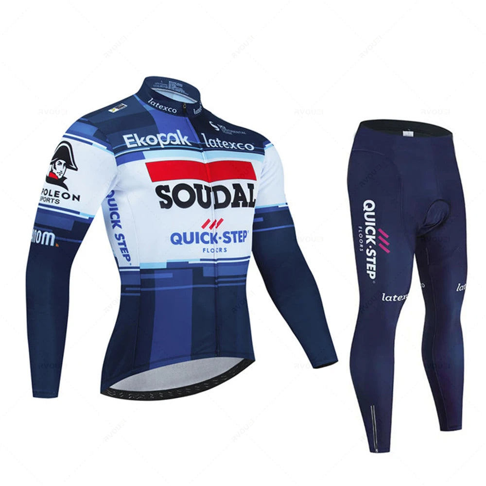 Stay Cozy on the Ride: Long Sleeve Cycling Jerseys for All Seasons Quick Step 010