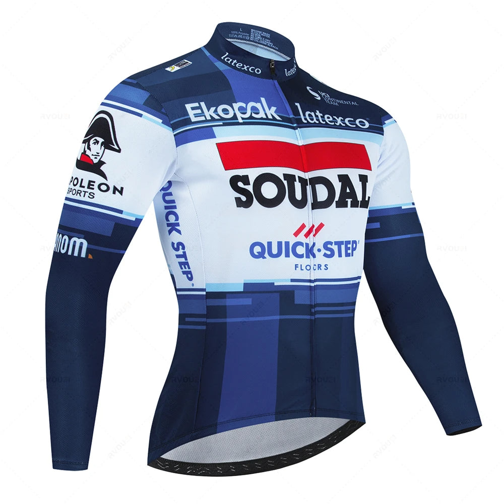 Stay Cozy on the Ride: Long Sleeve Cycling Jerseys for All Seasons Quick Step 010