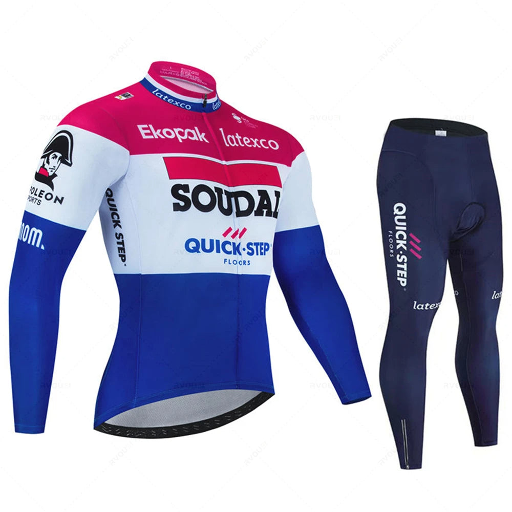 Ultimate Long Sleeve Jersey and Pants Set for All-Day Comfort Quick Step 014