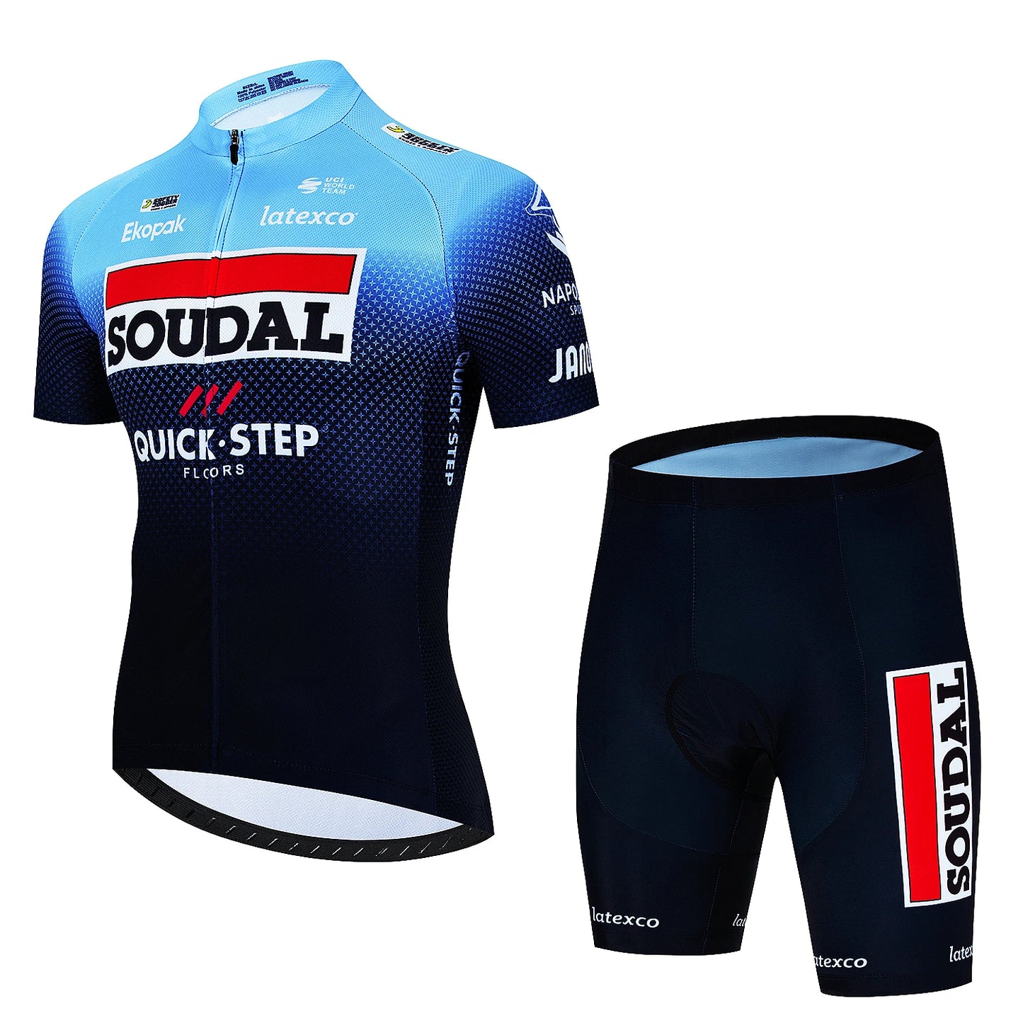 Classic Short Sleeve Jersey Set for Active Athletes Quick Step 017