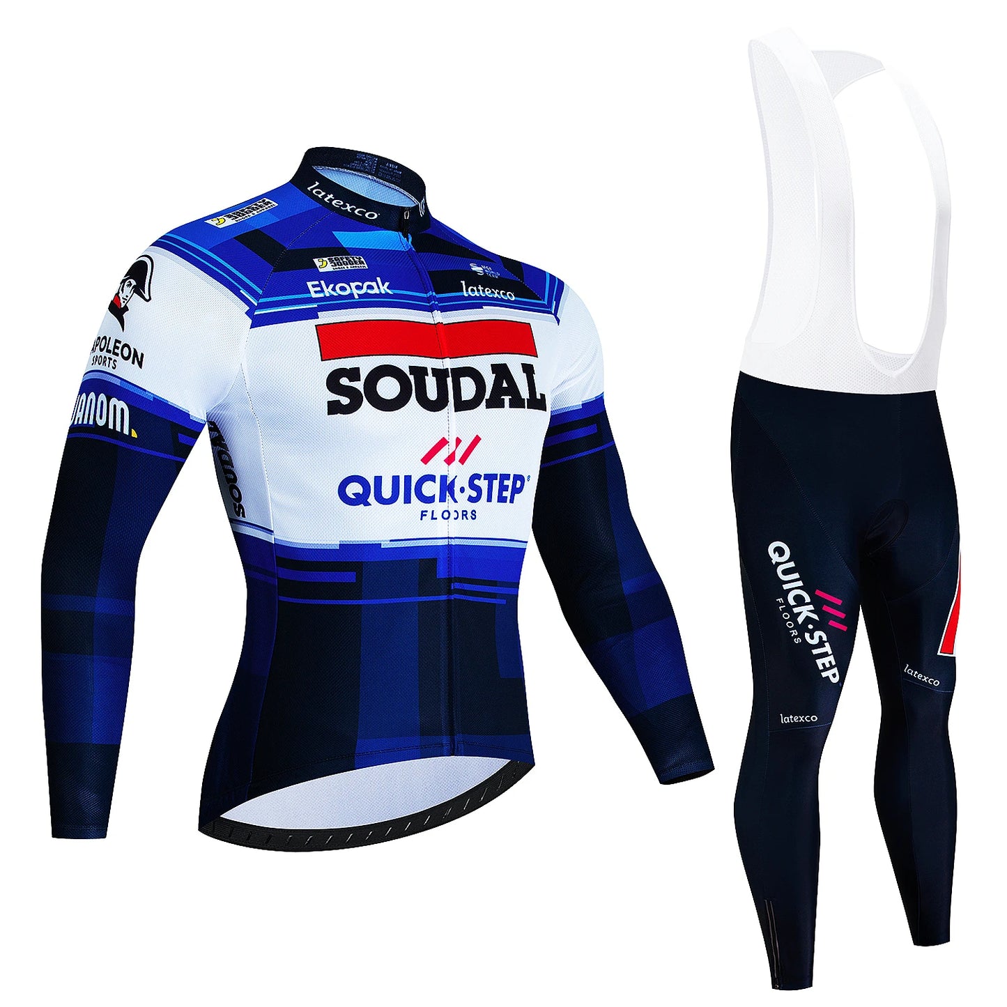 Winter-Ready Long Sleeve Jersey and Pants Bundle Quick Step 019