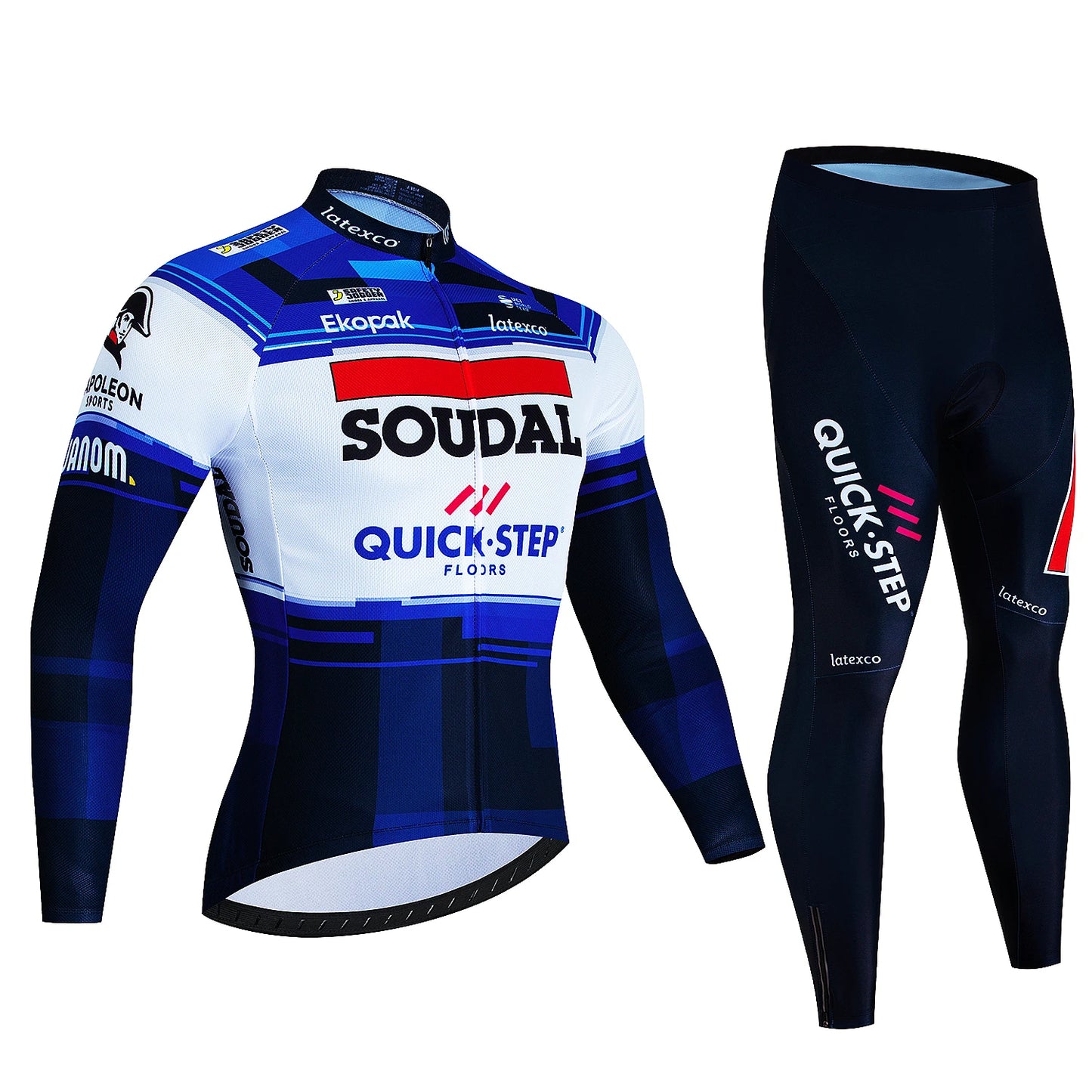 Winter-Ready Long Sleeve Jersey and Pants Bundle Quick Step 019