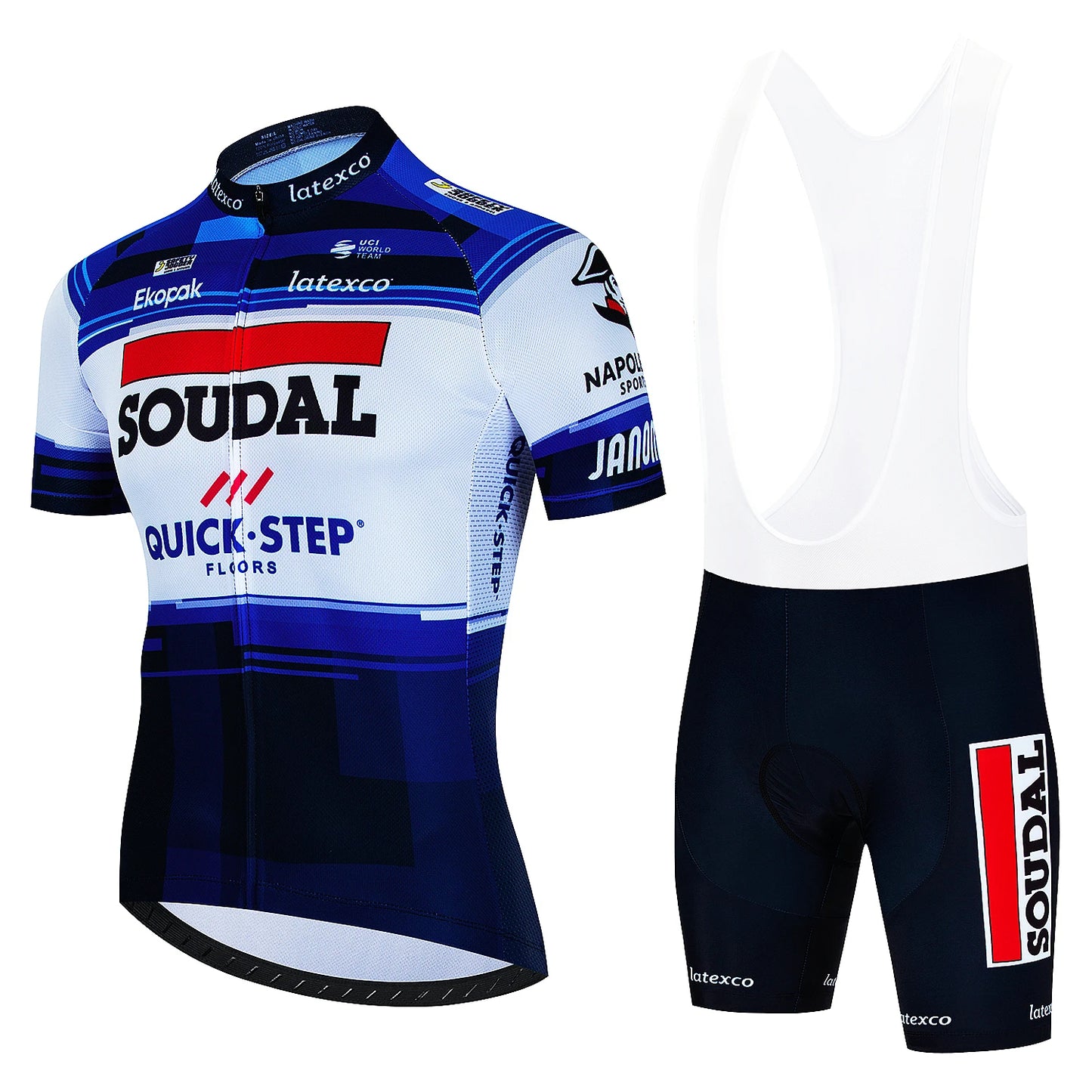 Premium Athletic Short Sleeve Jersey and Shorts Combo Quick Step 019