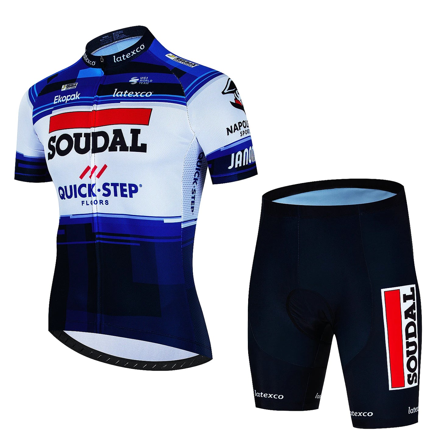Premium Athletic Short Sleeve Jersey and Shorts Combo Quick Step 019