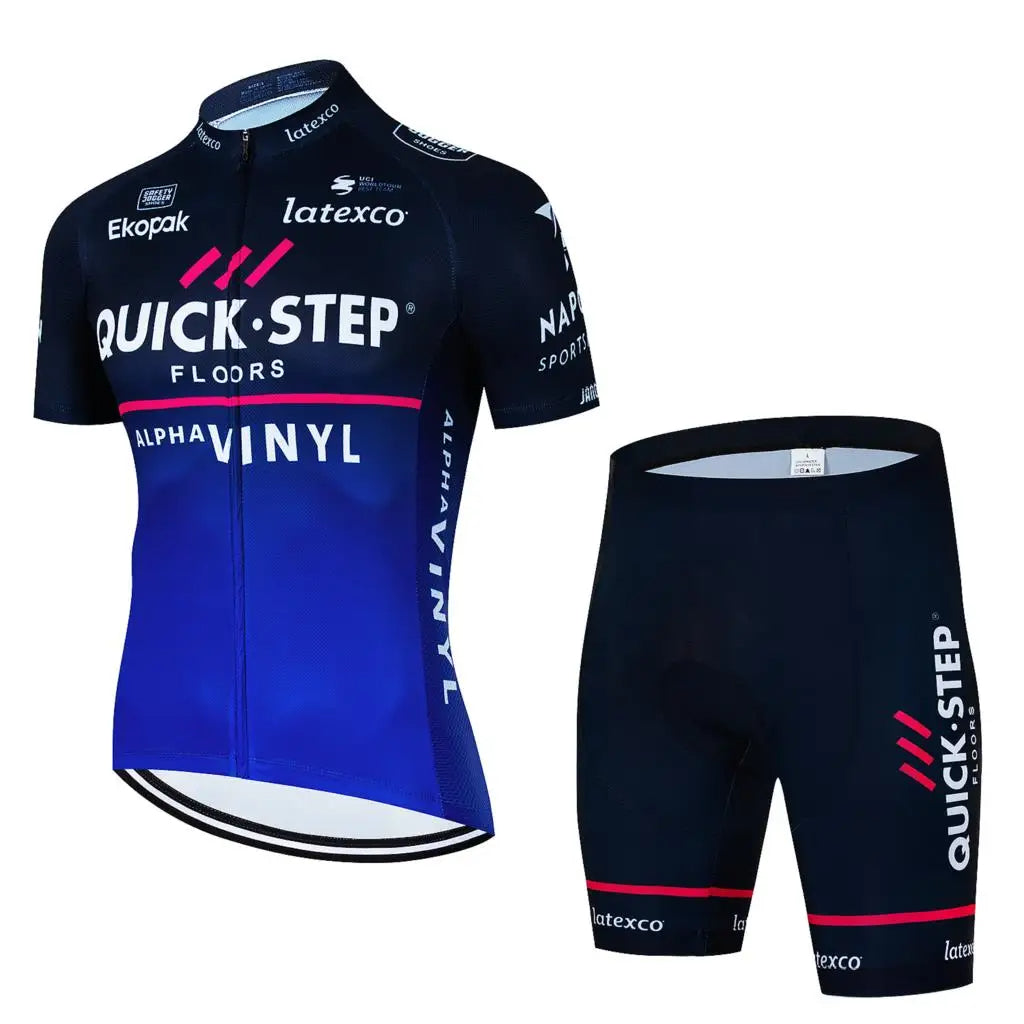 Sleek and Stylish Short Sleeve Jersey Set for Sports Enthusiasts Quick Step 021