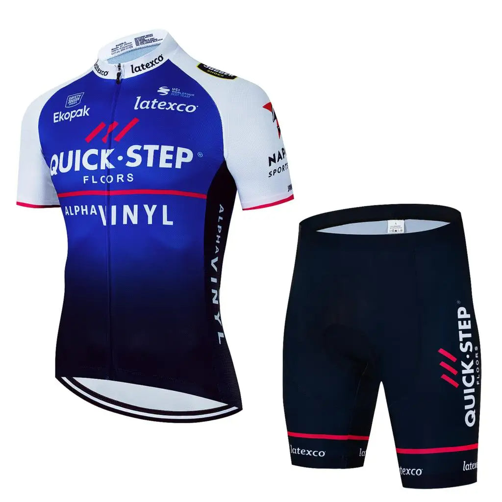 Stay Cool and Active with Our Short Sleeve Jersey Set Quick Step 024