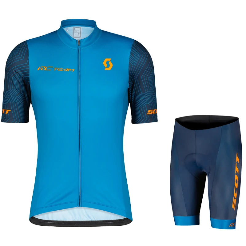Men's Scott Cycling Jersey (Bib) Shorts Breathable Short Sleeve Bibs Kits
