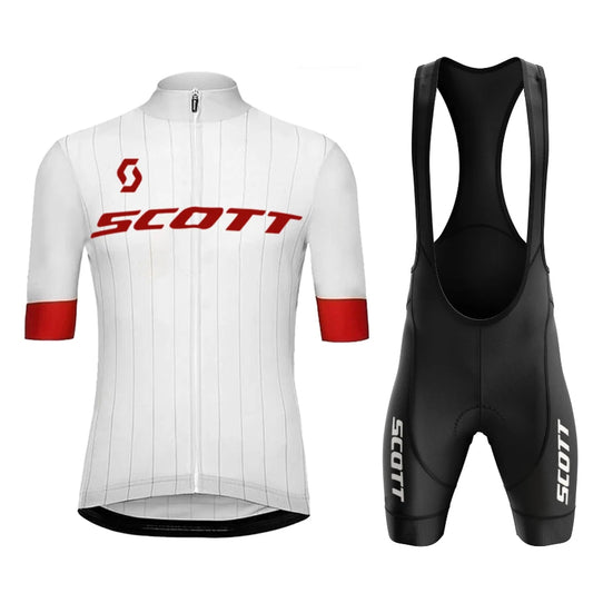 Scott Men Pro Cycling Jersey (Bib) Shorts Breathable Short Sleeve Bibs Kits