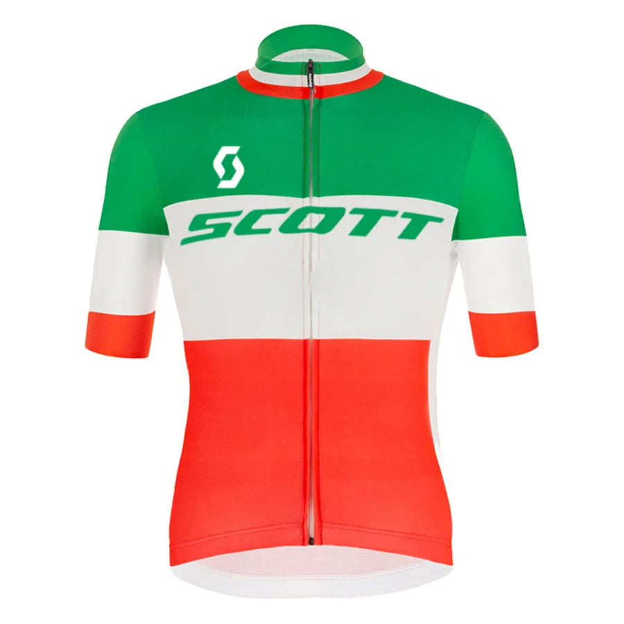 Scott Men Pro Cycling Jersey (Bib) Shorts Breathable Short Sleeve Bibs Kits