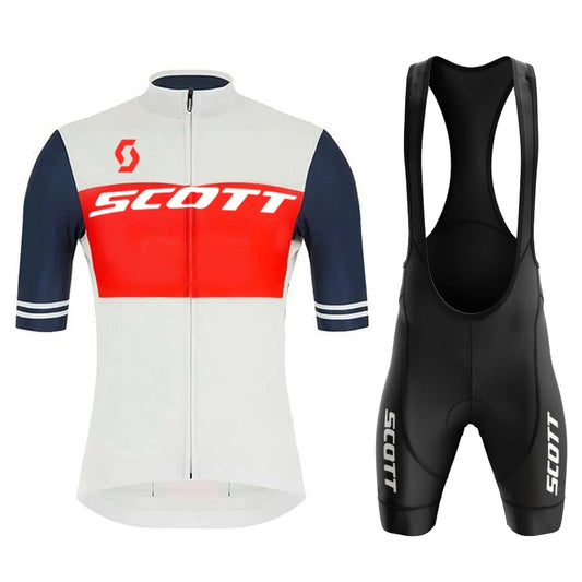 Scott Men Pro Cycling Jersey (Bib) Shorts Breathable Short Sleeve Bibs Kits