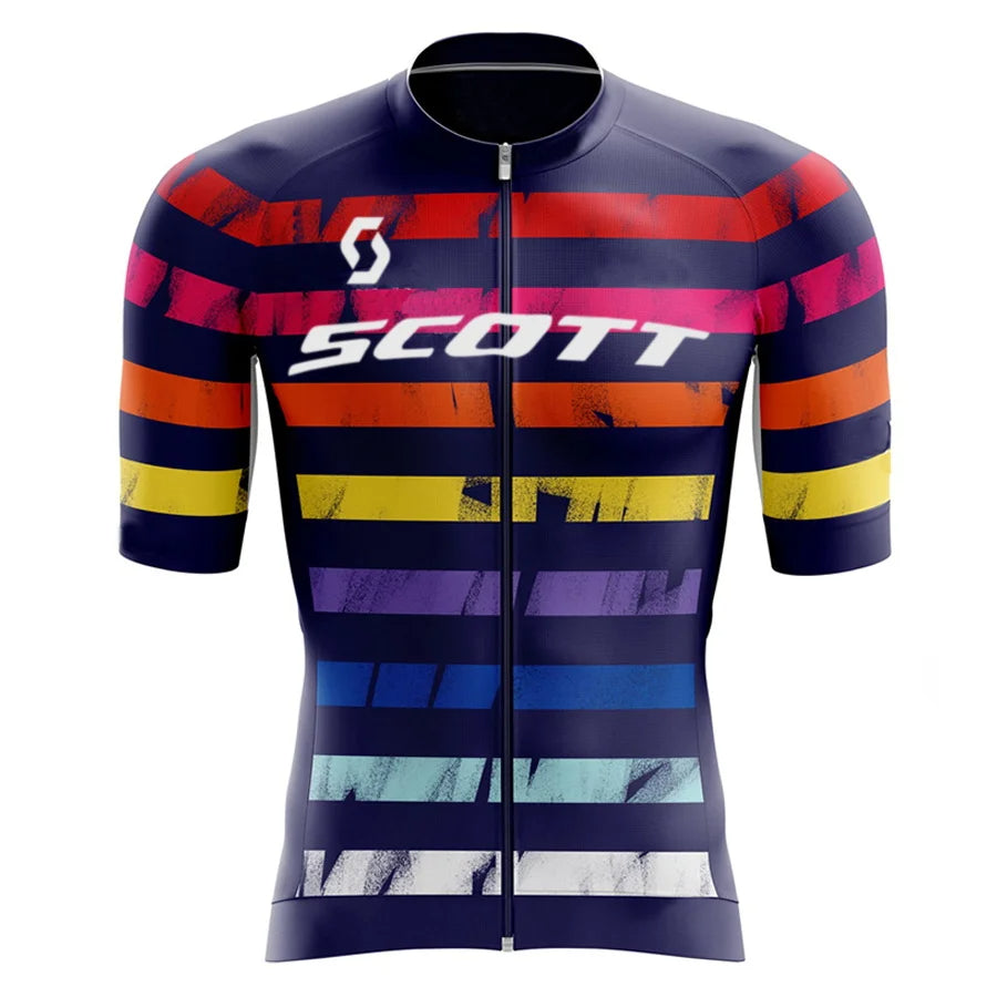 Scott Men Pro Cycling Jersey (Bib) Shorts Breathable Short Sleeve Bibs Kits