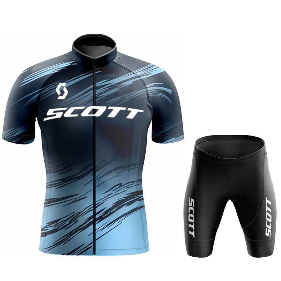 Scott Men Pro Cycling Jersey (Bib) Shorts Breathable Short Sleeve Bibs Kits