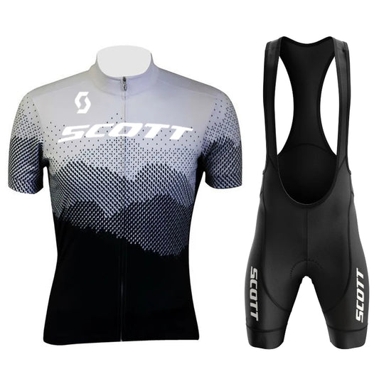 Scott Men Pro Cycling Jersey (Bib) Shorts Breathable Short Sleeve Bibs Kits