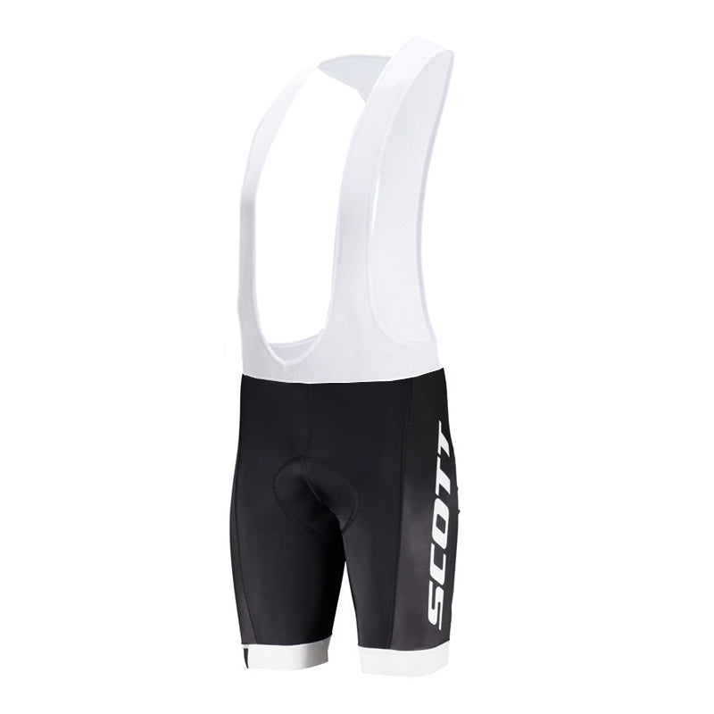 White Scott Men Pro Cycling Jersey (Bib) Shorts Breathable Short Sleeve Bibs Kits