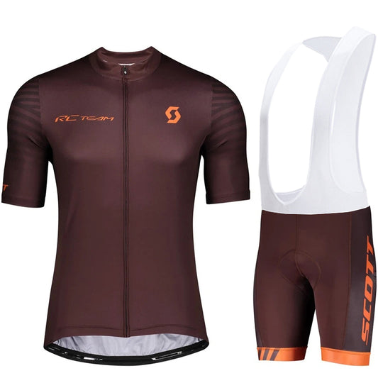Scott Men Pro Cycling Jersey (Bib) Shorts Breathable Short Sleeve Bibs Kits